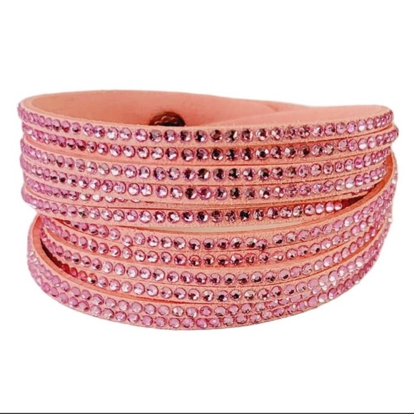 Pink Rhinestone Bracelet - Picture 2 of 2